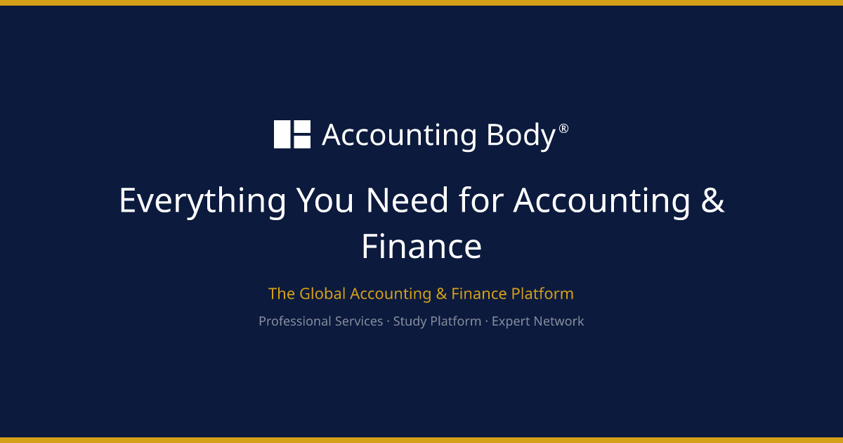 Accounting Body — Everything You Need for Accounting & Finance